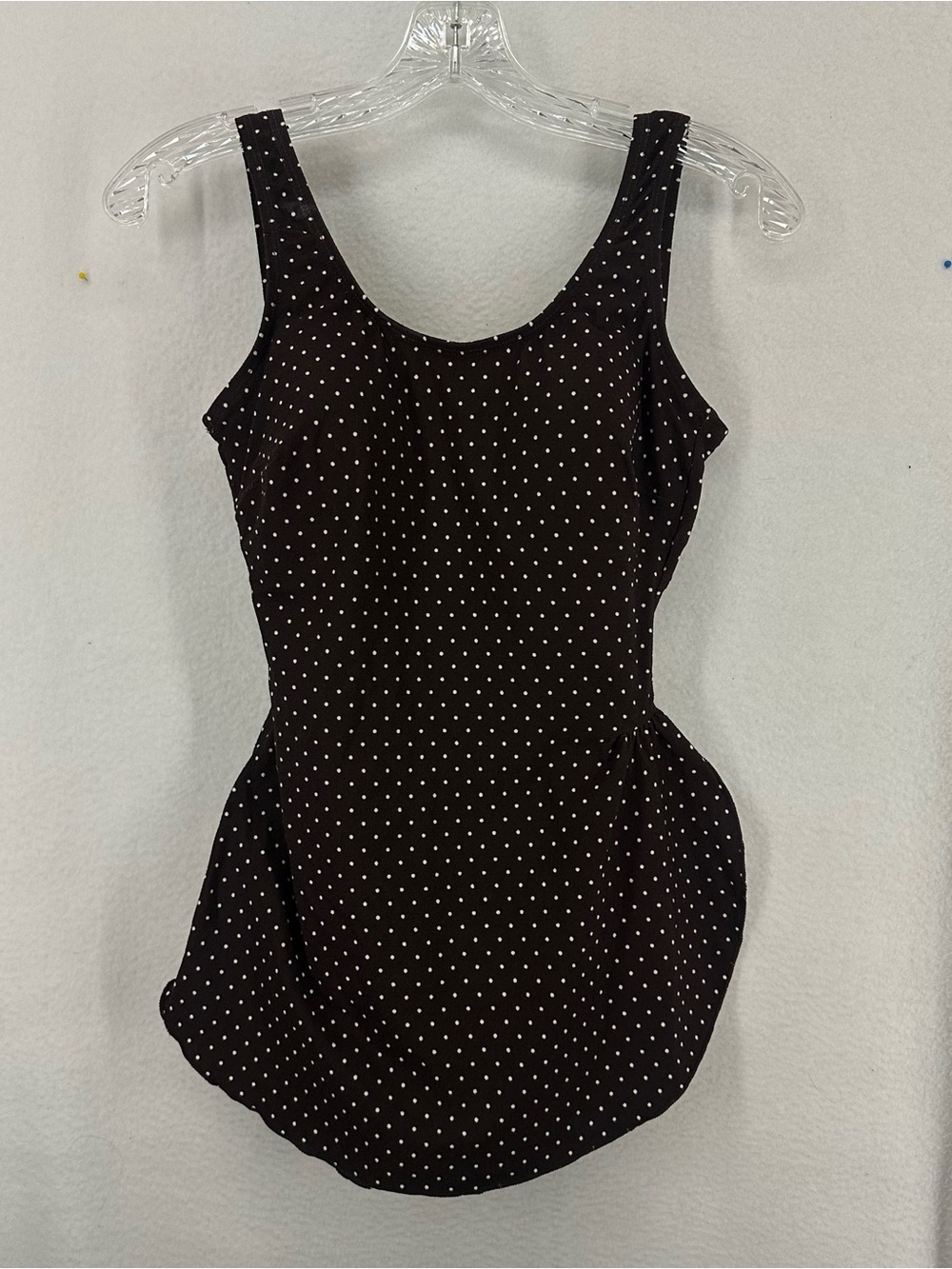 Shore Shape Women’s Brown Polka Dot Swimdress One Piece Swimsuit Size 10 Y2K